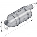 EXHAUST MUFFLER FOR HIGH PERFORMANCE CRAFT 4 sizes 90 to 150mm MF090 -MF150
