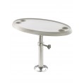 BOAT TABLE WITH PEDESTAL, MANUAL ADJUSTMENT, ROUND OR OVAL