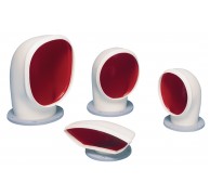 COWL VENT WHITE PVC RED INTERIOR FIXED 4 SIZES